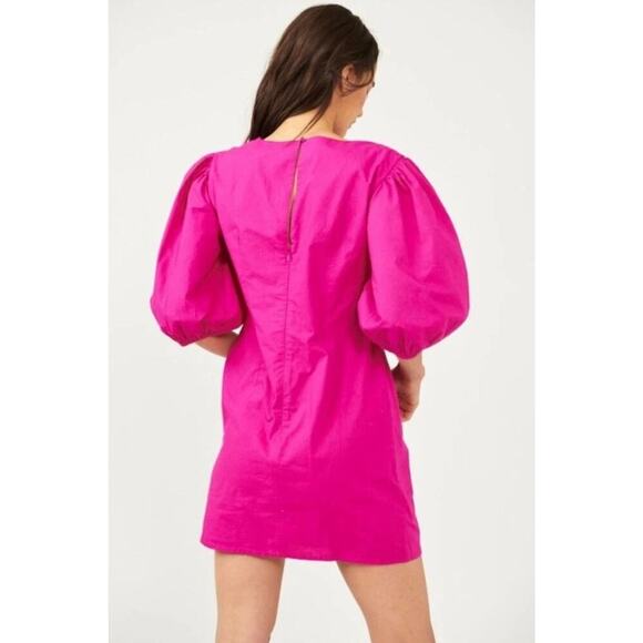 Free People Hope Mini Dress in Fuchsia Fantastic - Picture 3 of 6
